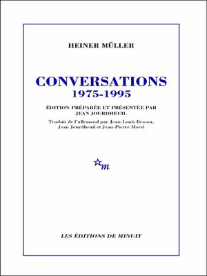 cover image of Conversations, 1975-1995
